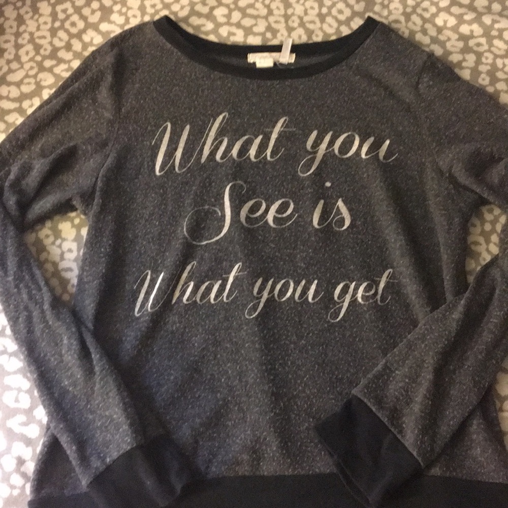 Dark grey pajama top